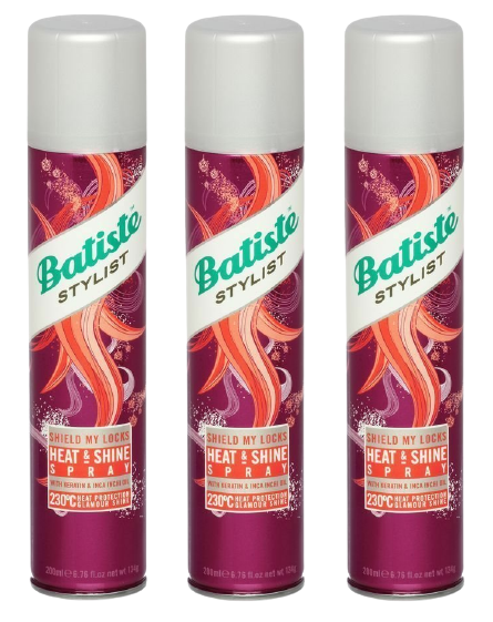 Batiste - 3 x Dry Shampoo Heat & Shine 200 ml