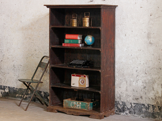 Tall Vintage Shelving Unit Brown