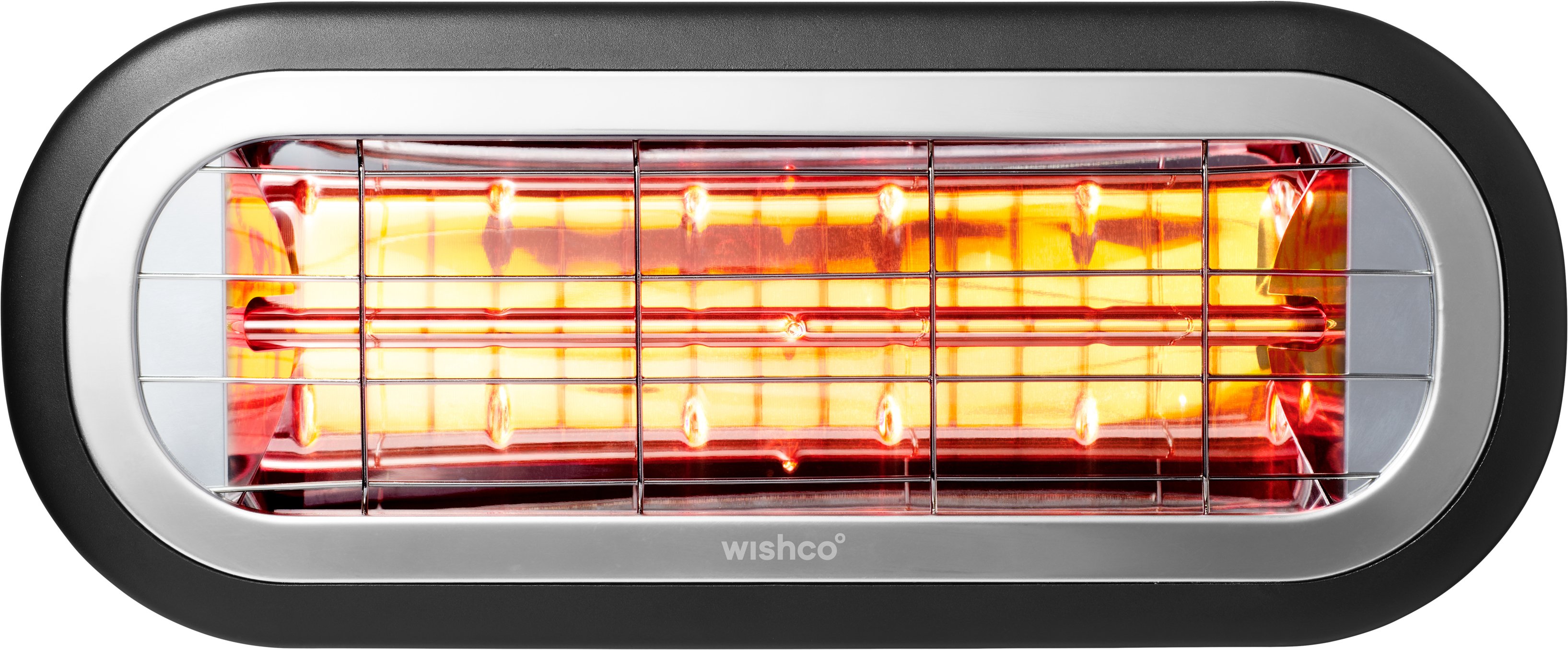 Wishco - 1500 Mini Patio Heater W/Ultra Low-Glow Technology