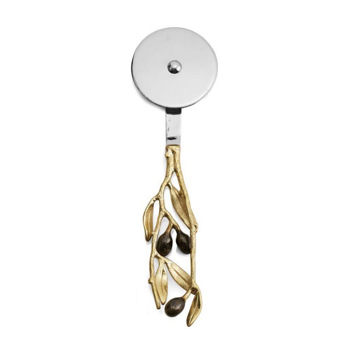 Michael Aram I Olive Branch Gold Pizza Cutter