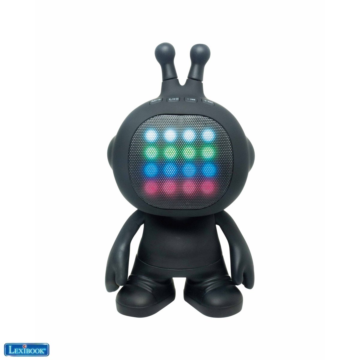 Lexibook - Robot Shape Speaker TWS/Stereo with lights, rubber finish (BTLS300)