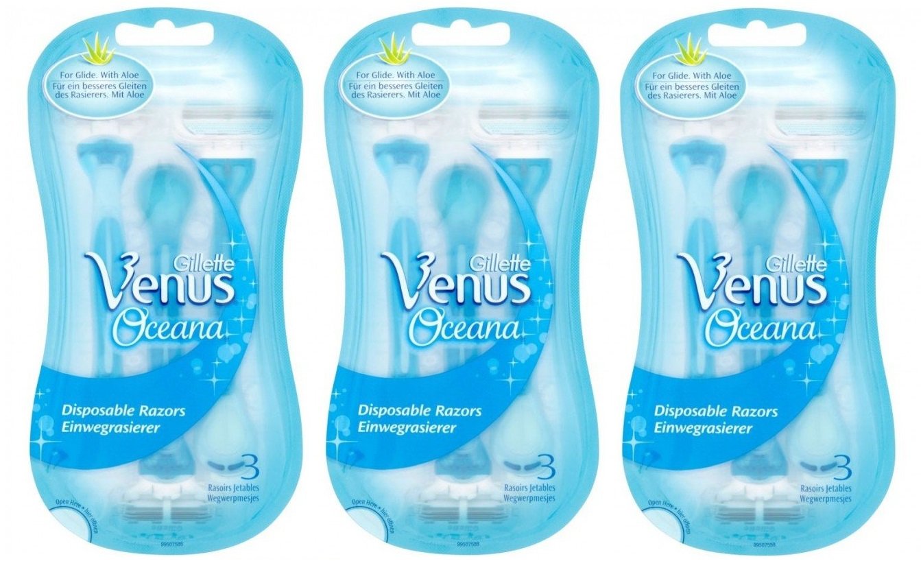 Gillette - 3 x Venus Oceana Disponsable Razors