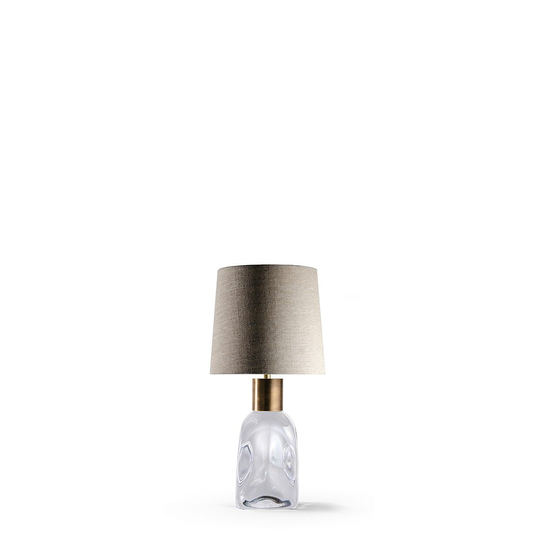 Porta Romana I Small Fitzgerald Clear With Antiqued Brass