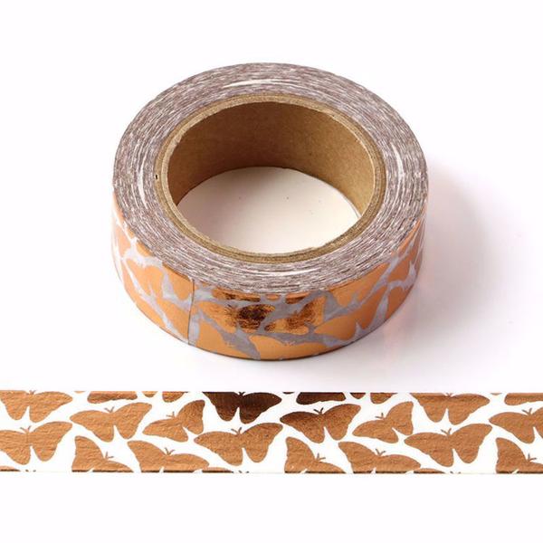 Copper Butterflies Washi Tape