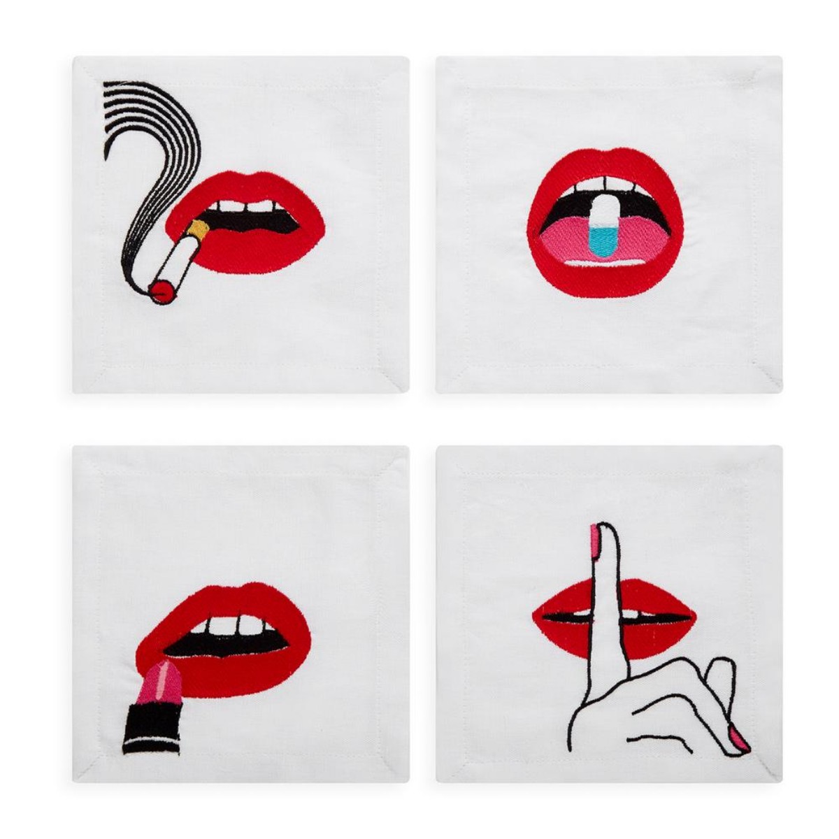 Jonathan Adler I Lips Cocktail Napkins