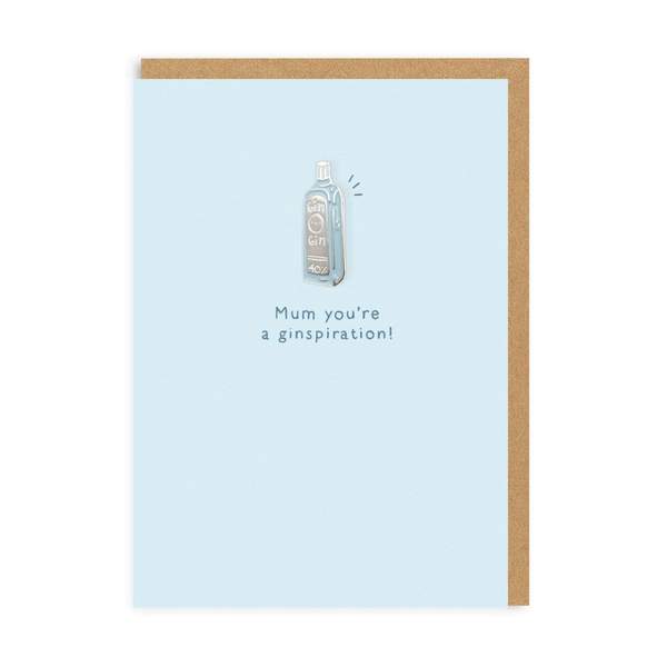 Ginspiration Enamel Pin Greeting Card