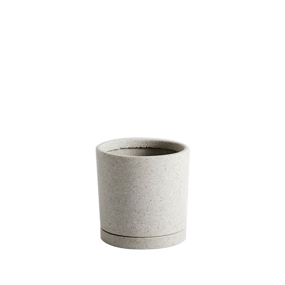 HAY - Plant Pot with saucer Medium - Grey