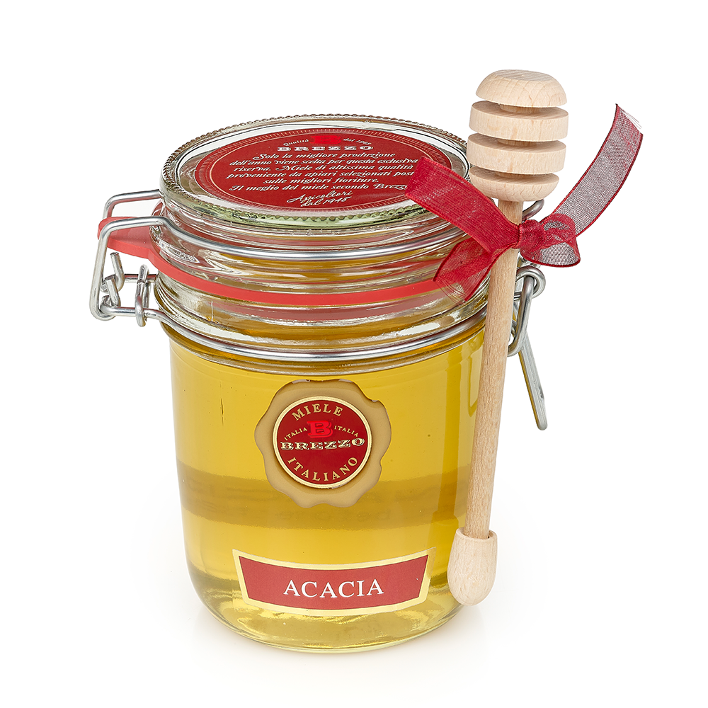 Acacia Honey with Dipper 400g by Brezzo