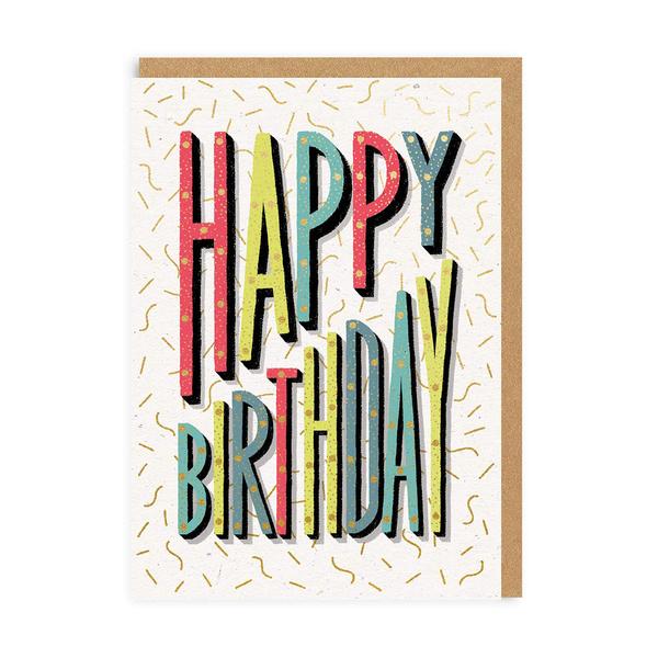 Happy Birthday Colourful Greeting Card