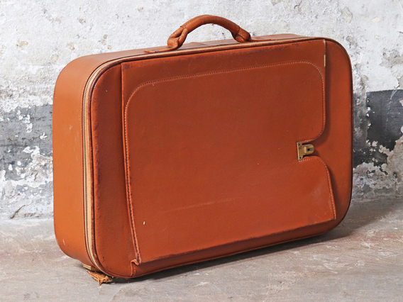 Old Leather Suitcase Medium