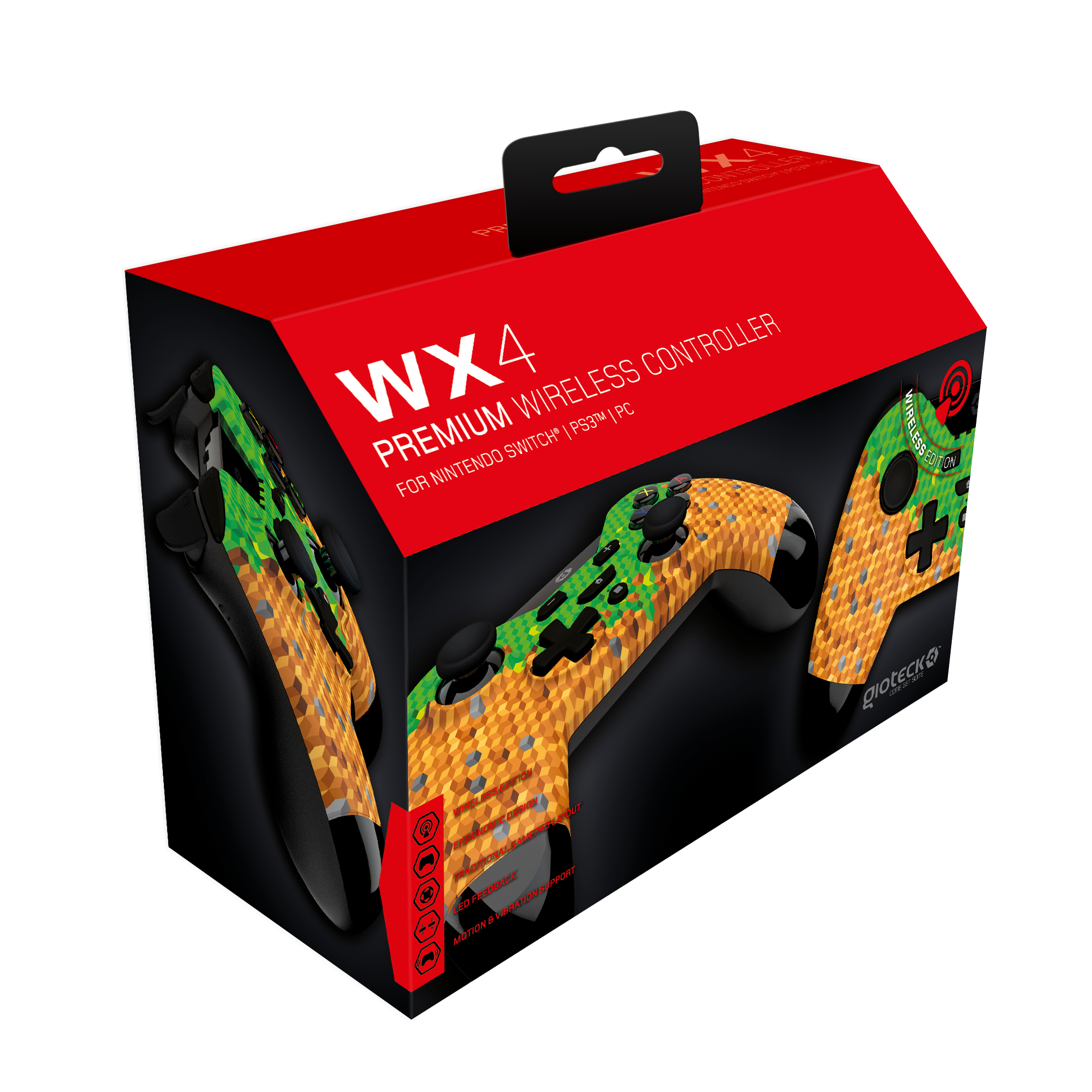 Gioteck Nintendo Switch WX-4 Wireless BT Controller (Cubes)