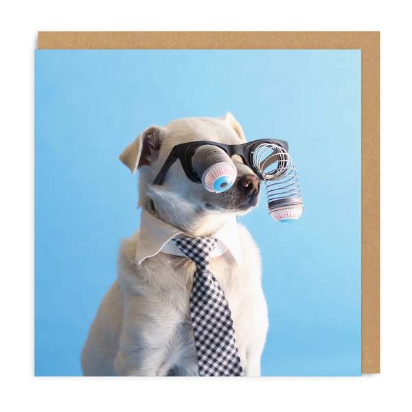 Googly Eyes Dog Square Greeting Card