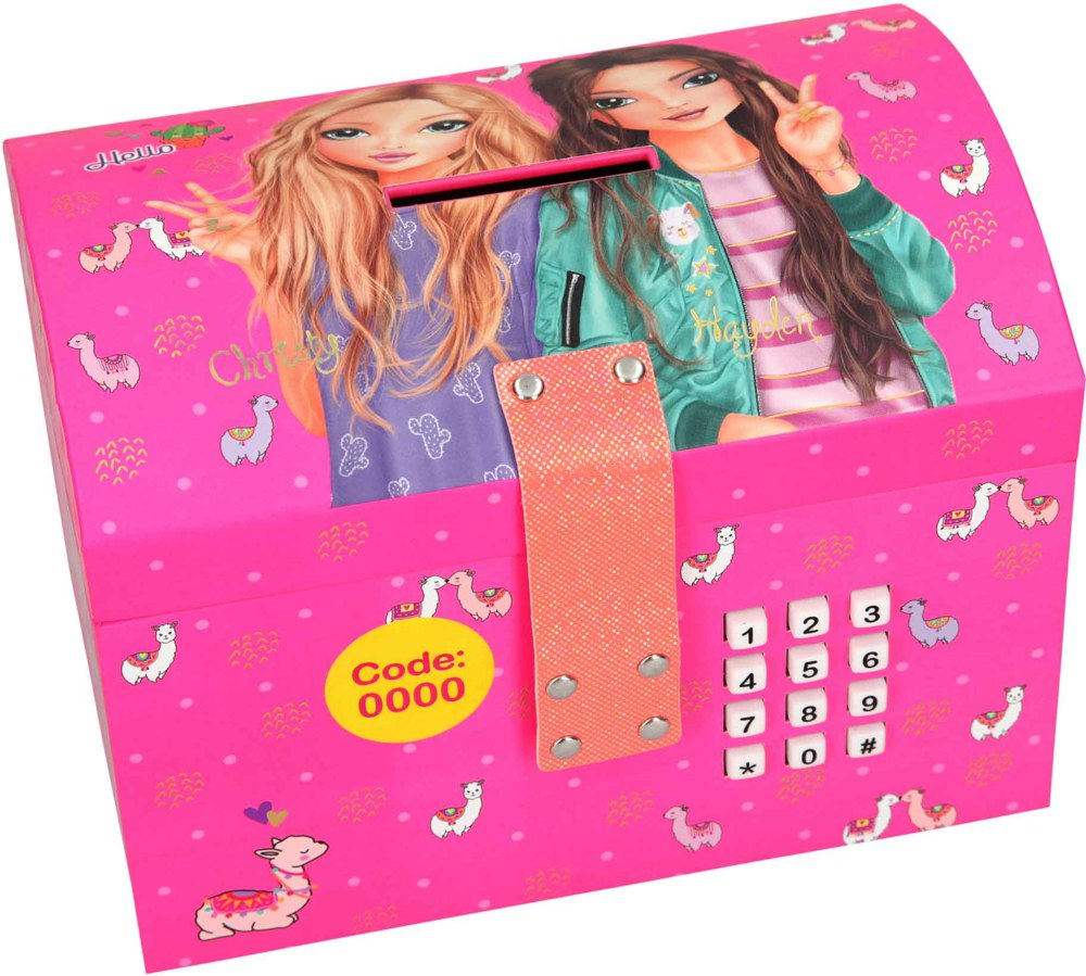 Top Model - Safety Box with Lock and Music Alpaca - Pink (0410291)