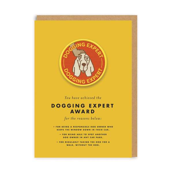 Dogging Expert Woven Patch Greeting Card