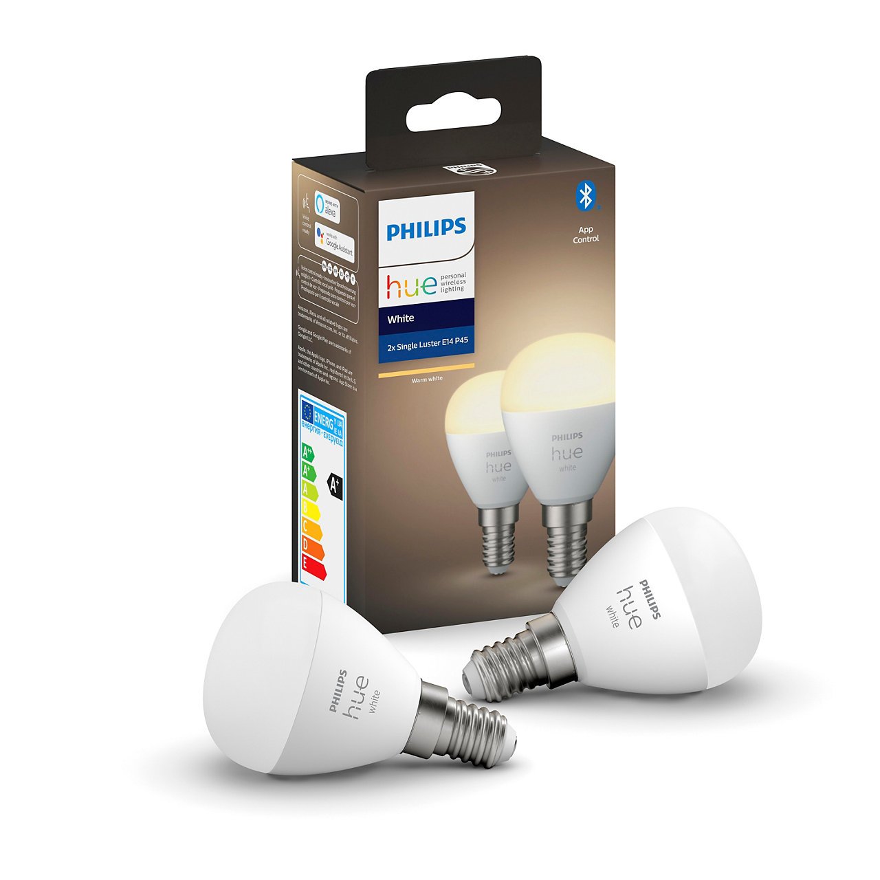 Philips Hue - Luster P45 2Pack E14 - Warm White