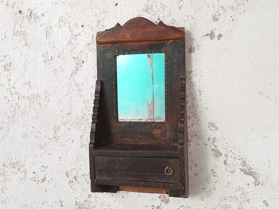 Rustic Bathroom Mirror Green
