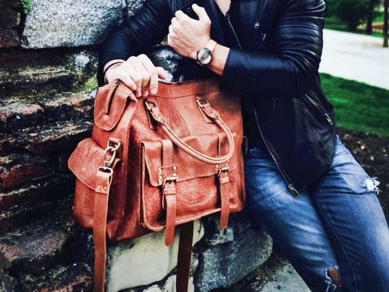 Mens Weekend Bag Brown