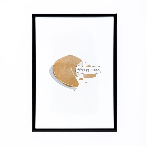 A4 Don't Be a D*ck Riso Print