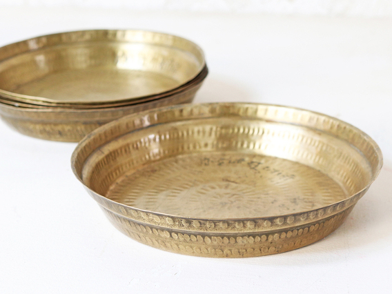 Vintage Brass Plate Gold