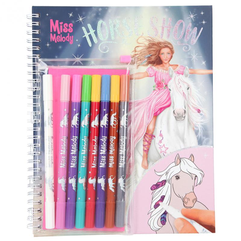 Miss Melody - Horse Show Colouring Book w/Magic Markers (046049)