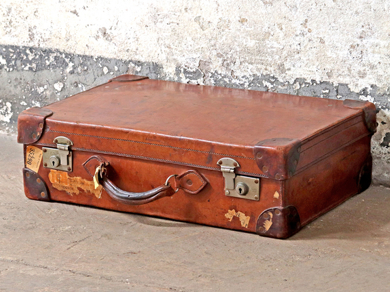 Old Leather Suitcase Small