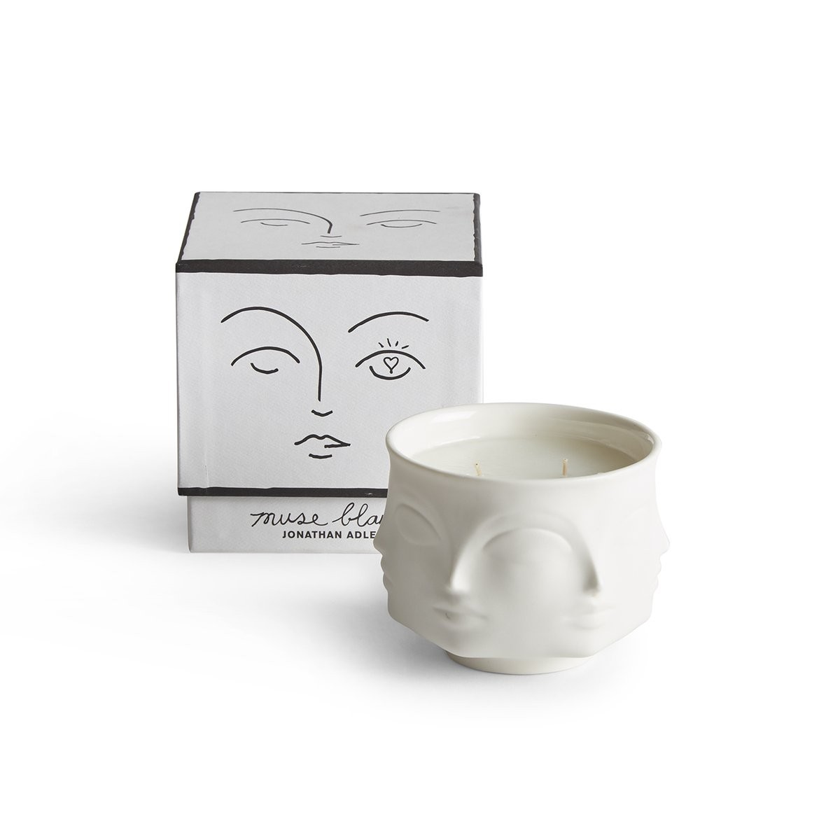 Jonathan Adler I Muse Blanc Ceramic Candle