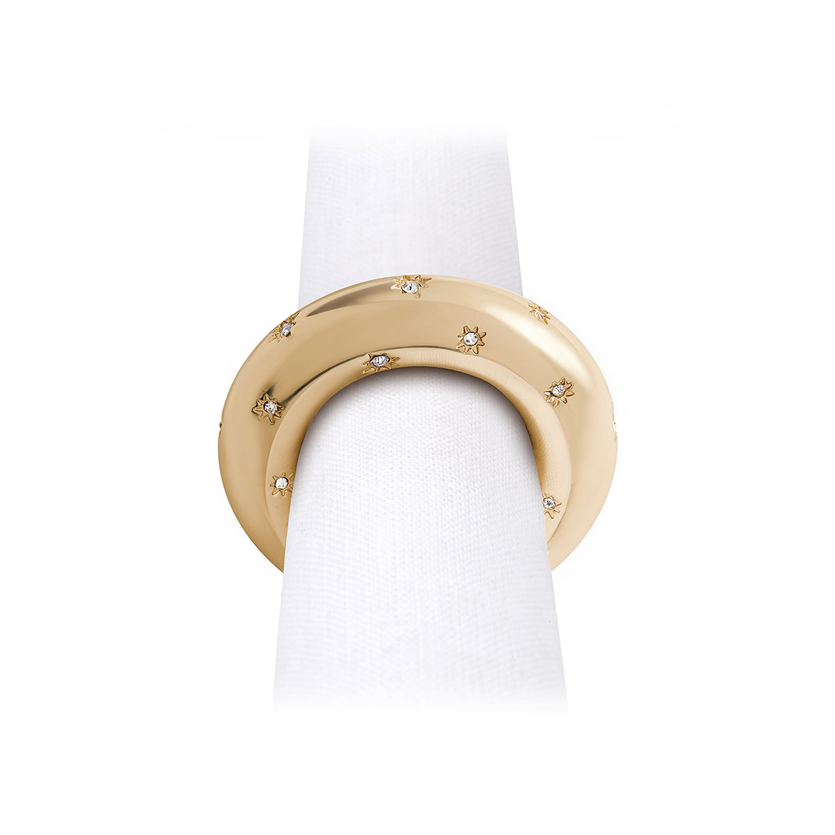 L'Objet I Stars Napkin Jewels Gold White Crystals