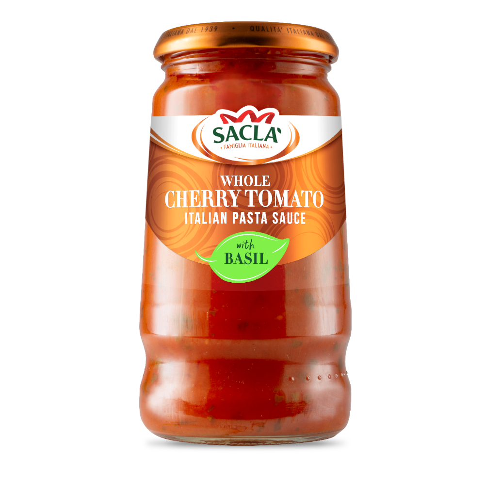 Sacla' Whole Cherry Tomato with Basil 350g