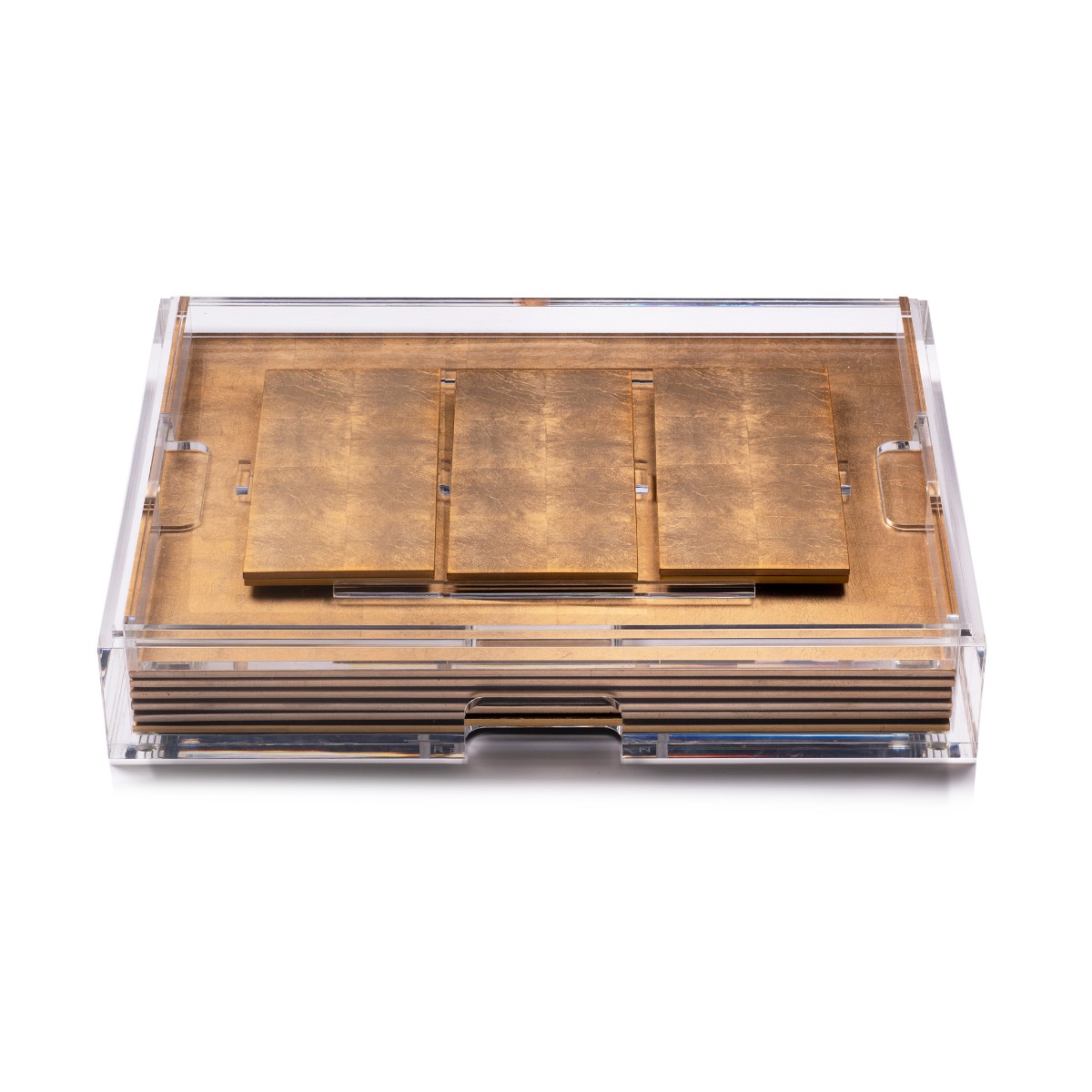 Posh Trading I Clear Grand Matbox I Silver Leaf Matte Gold