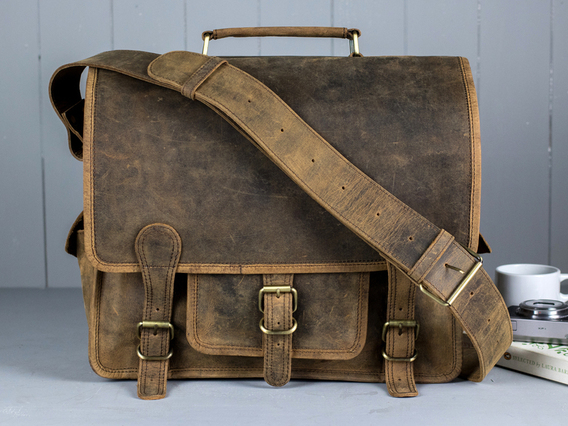 Boys And Girls Leather School Bag 14 Inch