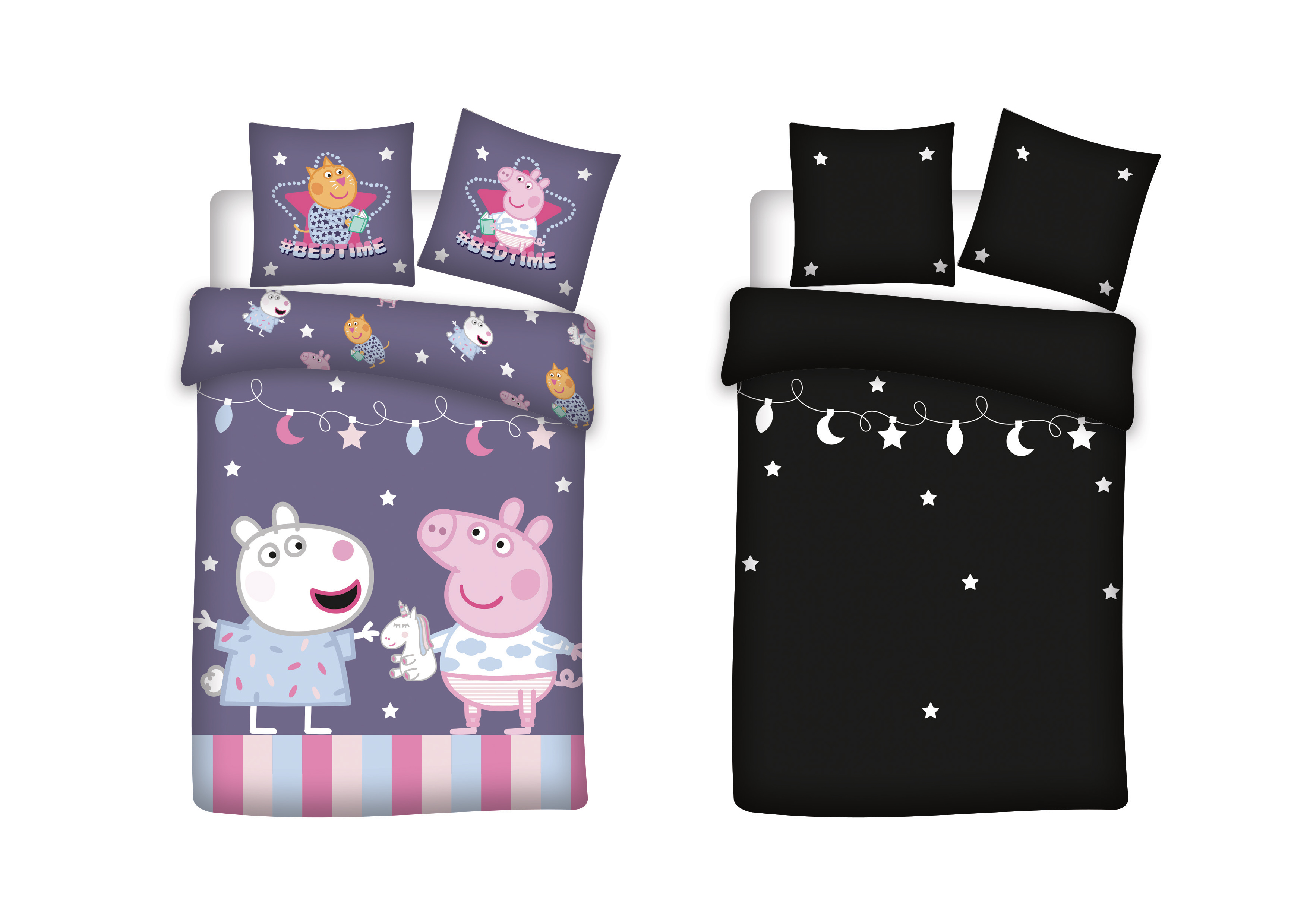 Bed Linen - Junior Size 100 x 140 cm - Glow in the dark - Peppa Pig (1000409)