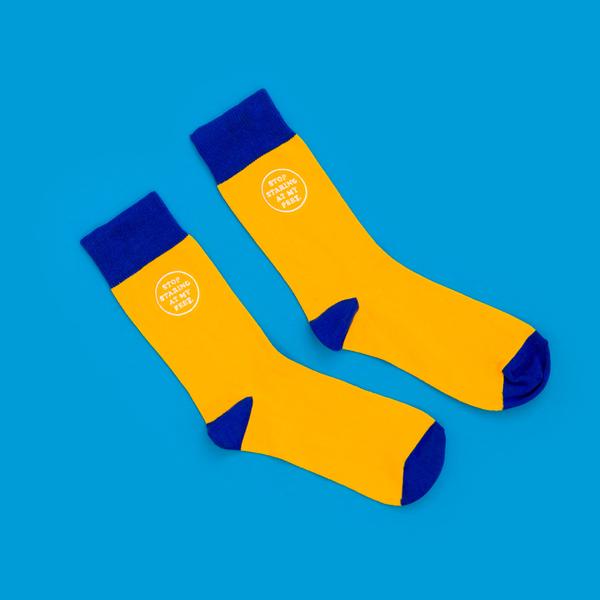 Stop Staring At My Feet Socks
