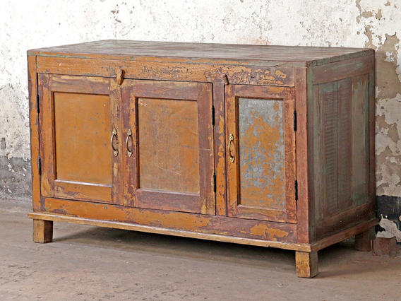 Distressed Vintage Sideboard Green