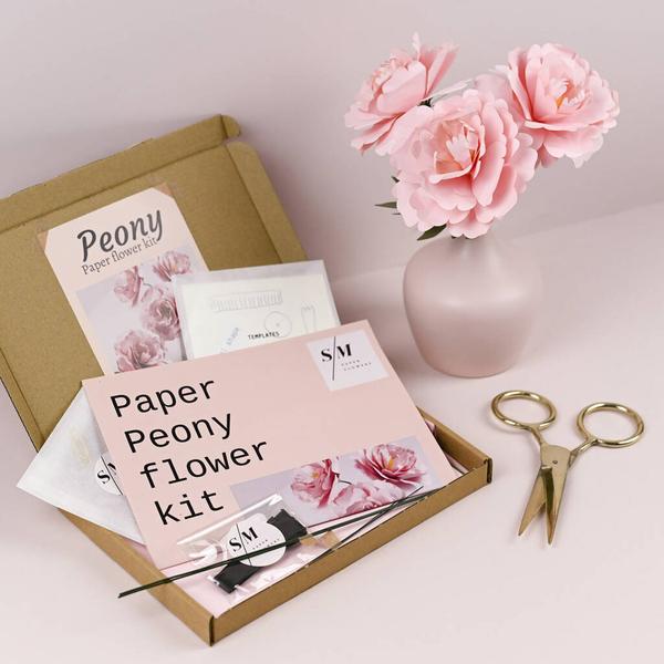 Peony Paper Flower Craft Kit