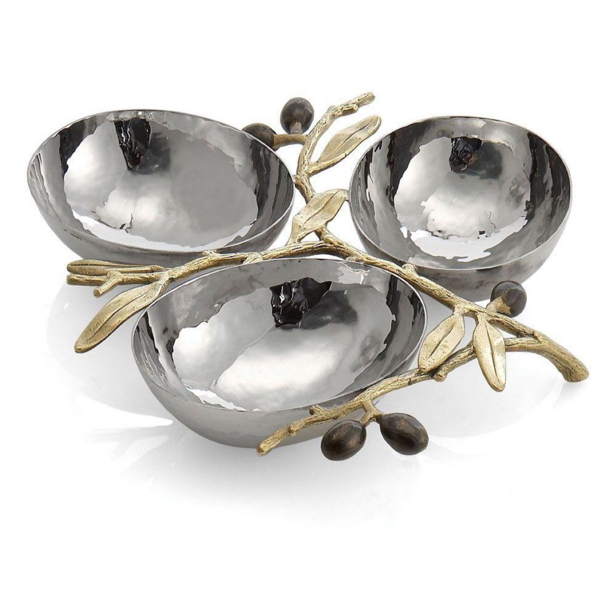 Michael Aram I Olive Branch Triple Compartment Dish
