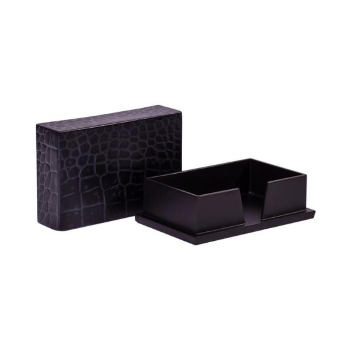 Posh Trading | Chelsea Business Card Holder | Croc Noir