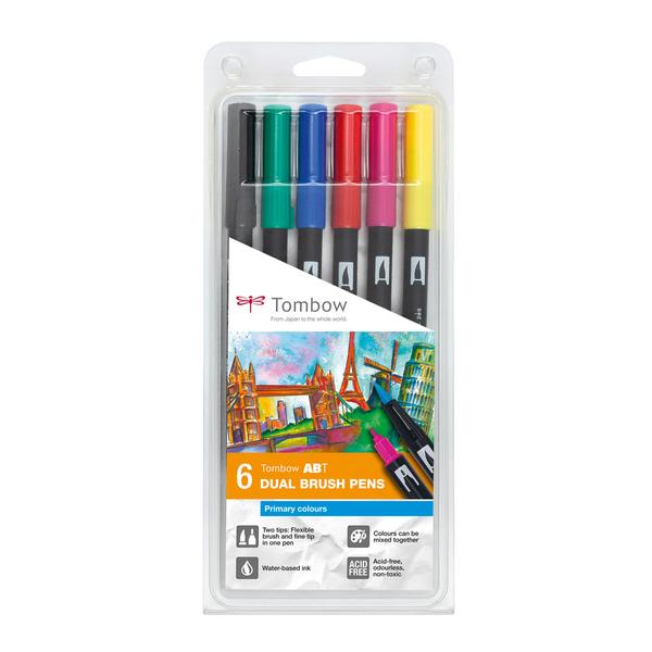 Tombow ABT Primary Colours Brush Pens