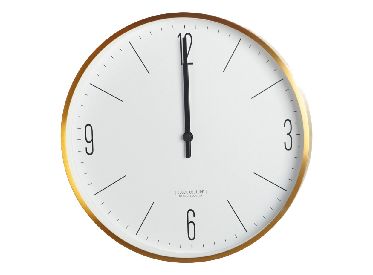 House Doctor - Wall Clock Couture Gold (LT0200)