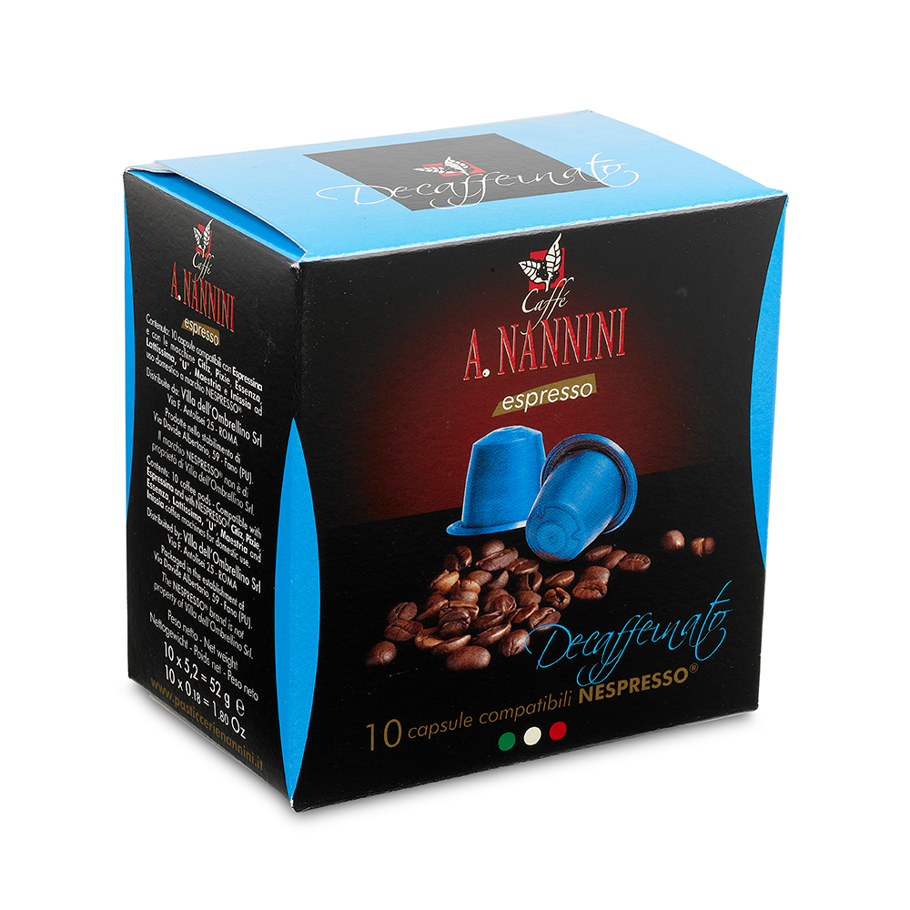 Decaff Nespresso Capsules 10pcs 60g by Nannini