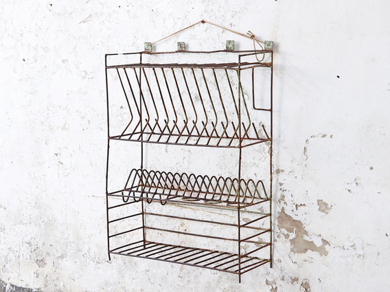 Vintage Metal Storage Rack Large