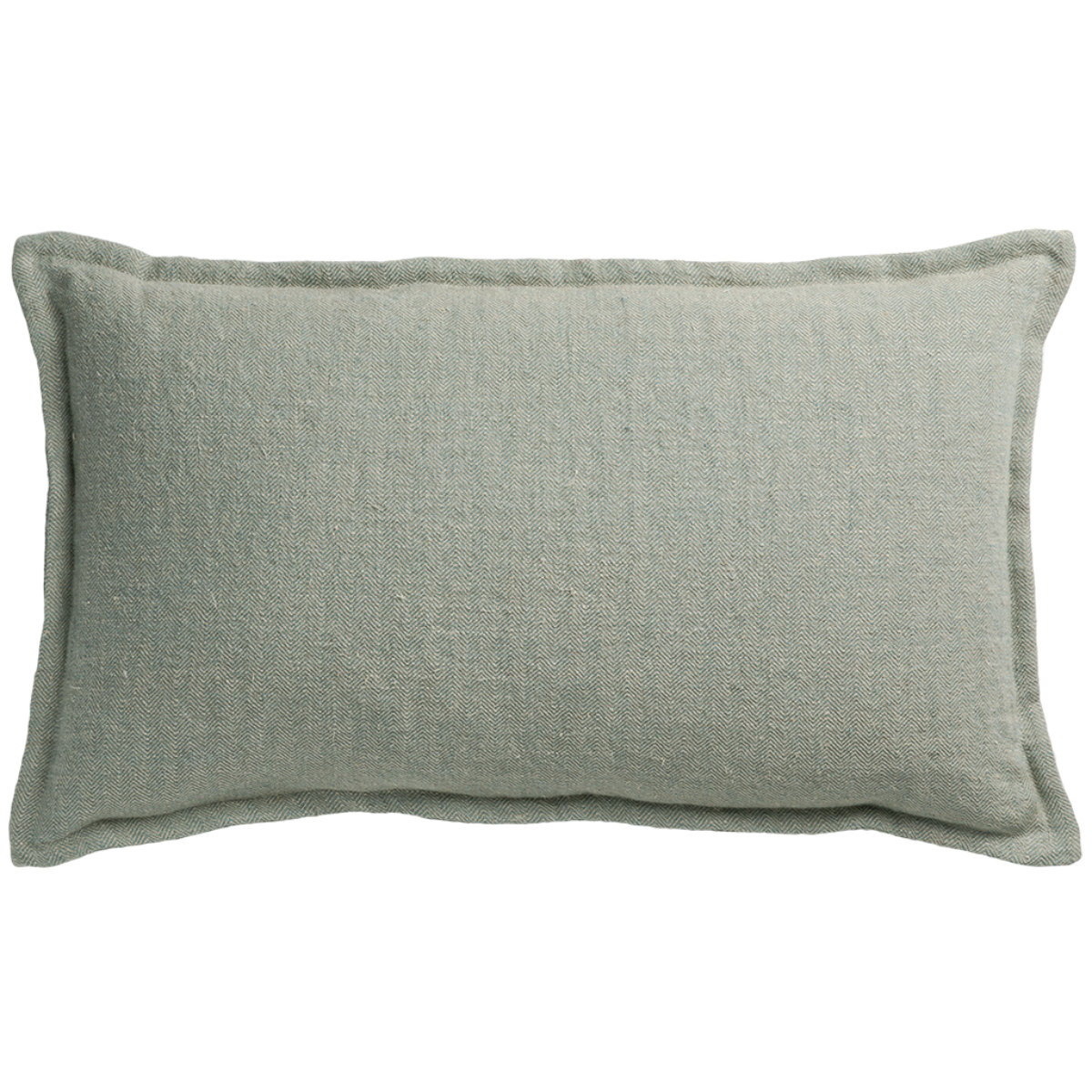 de Le Cuona | Classic Linen Cushion with Self Flange Teal