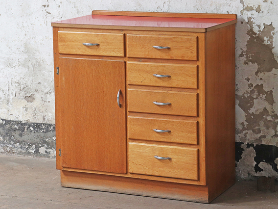 Vintage Chest Of Drawers Red