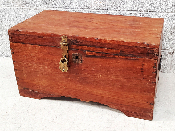 Rustic Wooden Chest Brown