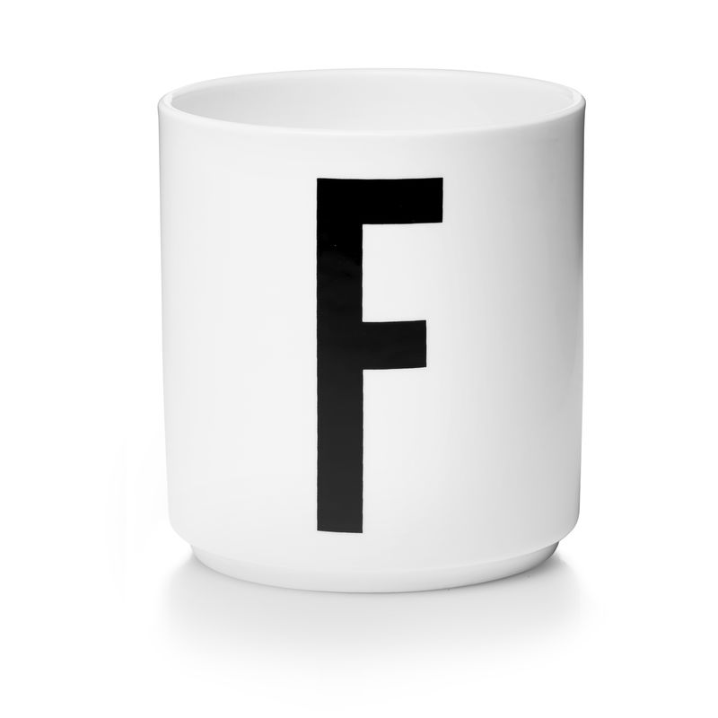 ​Design Letters - Personal Porcelain Cup F - White