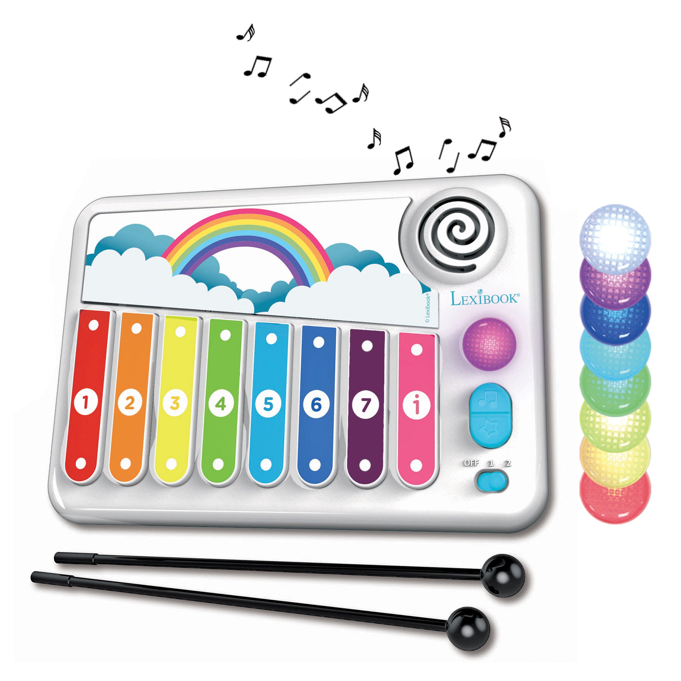 Lexibook - XYLO-FUN Electronic Xylophone with Learning Music method with Lights (K340)