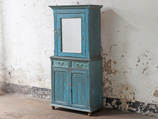 Country Farmhouse Cupboard Blue