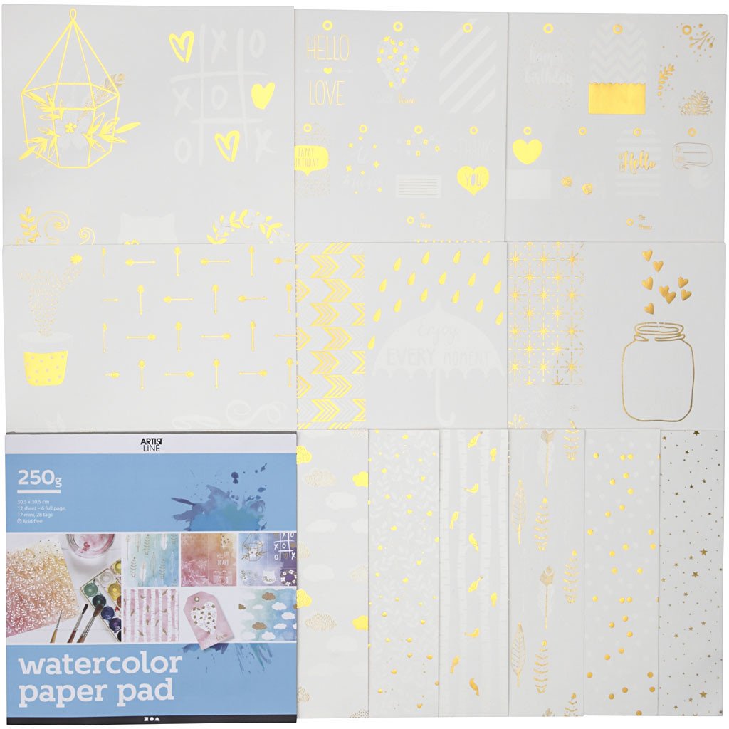 Coloring book for Watercolor (12 sheets)