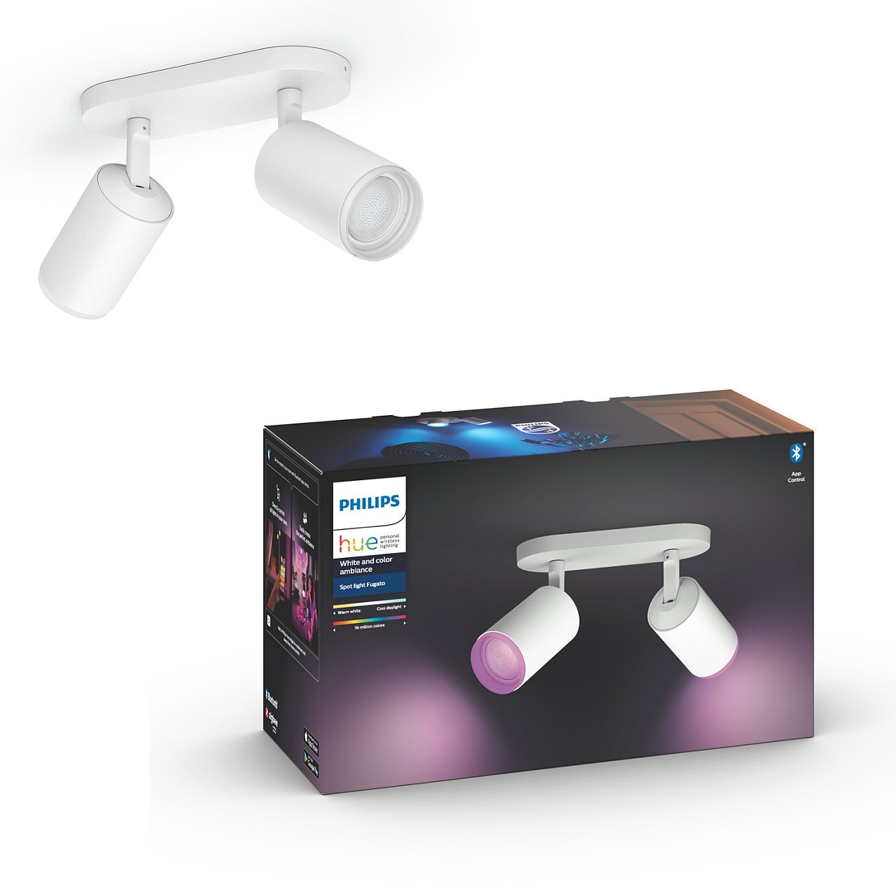 Philips Hue - Fugato 2-Spot - White & Color Ambiance