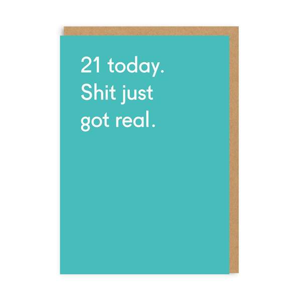 21 Today Birthday Greeting Card