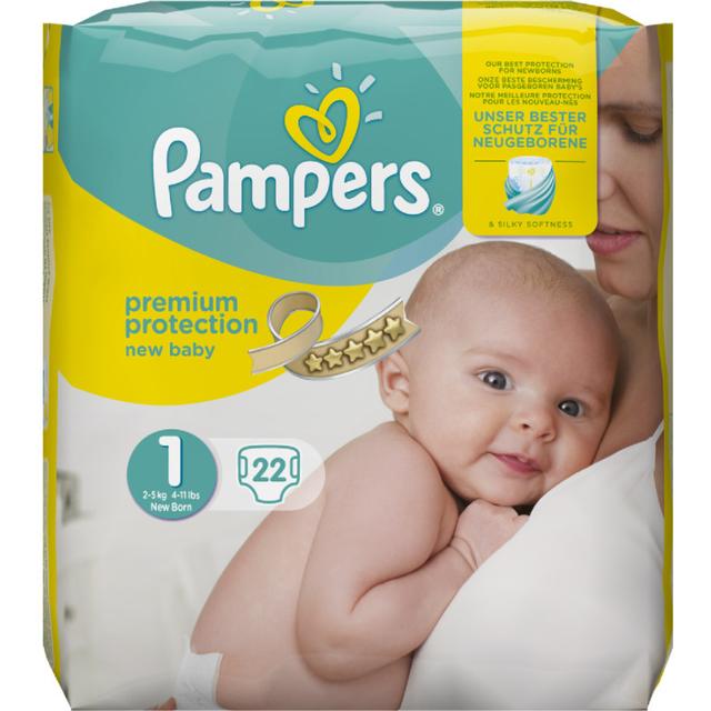 Pampers - 22 Pcs Premium Baby Nappies Size 1